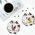 thumbnail image 4 of Lsque Pedigree dogs collage Pattern 4" Drink Coasters Set of 4, PVC Leather Absorbent Coasters, Table Coaster Set Decorative Coffee Cup Coasters Housewarming Gift-Octagon, 4 of 6