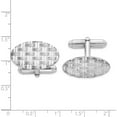 thumbnail image 2 of Sterling Silver Rhodium-Plated Cuff Links (22 X 15) Made In United States qq178, 2 of 5