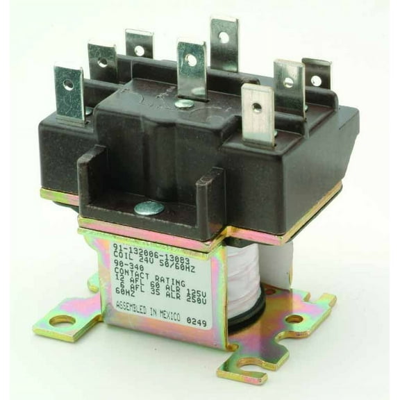 Emerson 90-340 2-Pole 24-Volt Relay Switch Brown