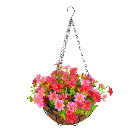

Cglfd Hoom Decor 2023 New Simulated Flower Hanging Basket Multiple Bow Tie Hanging Baskets Flower Rings Home Furnishings Iron Art Hanging Basin Decoration