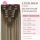 thumbnail image 2 of Extensiones de cabello con clip, cabello humano real, extensiones de cabello humano Remy con clip para mujeres, cabell, 2 of 5