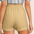 thumbnail image 4 of Diufon Womens Dressy Shorts Plus Size Summer Casual Elastic Waist Drawstring Comfy Pull On Shorts with Pockets, 4 of 9