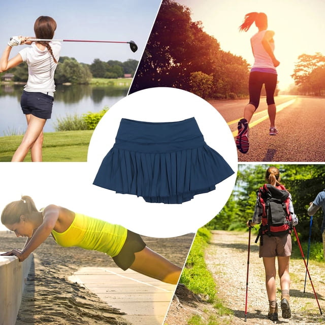 Falda Plisada Para Niñas De Tenis, Pantalones Cortos Inter De Moda, Falda Deportiva Elástica Para Entrenamiento Con Bolsillos, Verde Oscuro