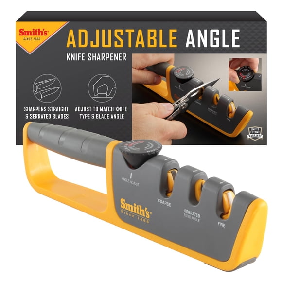 Afilador de cuchillos Smith's Ajustable Manual S-50264 Gris/Amarillo