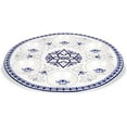 thumbnail image 2 of Zion Judaica Porcelain Seder Plate 13.5" Round Seder Tray with Byzantine & Fleur De Lis Designs 6 Sectional Passover Plate with Hebrew & English Markings Dishware for Passover Celebration, 2 of 3