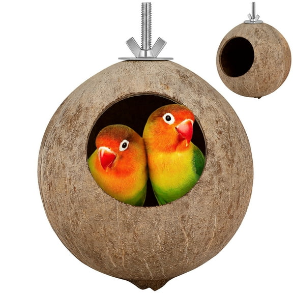 Beaupretty Coconut Shell Birds Nest Comfortable Living Place for Small Birds