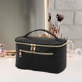 thumbnail image 3 of Organizador de cosméticos Fernando bolsa de almacenamiento de viaje cremalleras dobles duraderas Negro, 3 of 8