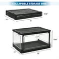 thumbnail image 2 of Clear Stackable Storage Bins with Magnetic Doors & Lids, Foldable Plastic Organizer Boxes, Open Front Design for Easy Access, 2 of 6
