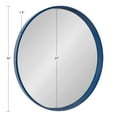thumbnail image 5 of Kate and Laurel Travis Modern Round Wall Mirror, 31.5 inch Diameter, Navy Blue, Transitional Decorative Mirror for Wall, 5 of 7
