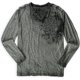 thumbnail image 1 of Nobility Mens Tie Dye Cross Henley Shirt, Negro, X-Large, 1 of 1