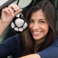 thumbnail image 6 of Super Cute Soft Plush Cat Paw Keychain Fluffy Warm Comfortable Pink Kitty Hand Key Chain Ring Holder Bag Purse Pendant, 6 of 6