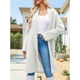 thumbnail image 4 of Women's Open Front Long Cardigan Chunky Knit Jacket Oversized Coatigan Coat, 4 of 6