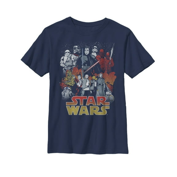 Boy's Star Wars The Last Jedi Good and Evil  Graphic Tee Navy Blue Small