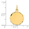 thumbnail image 3 of 14k .027 Gauge Engravable Scalloped Disc Charm in 14k Yellow Gold, 3 of 3