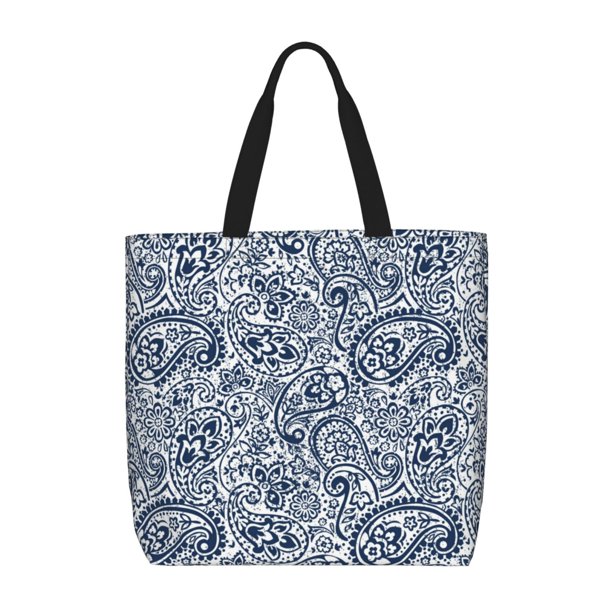 Easygdp Paisley4 Bolsa Tote para Mujer, Bolso de Hombro para Trabajo, Playa, Viajes, Compras y Supermercado
