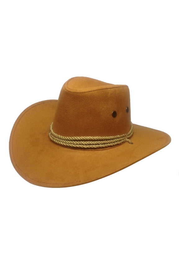Trilby Cap Cowboy Style Adjustable Wide Brim Jazz Cap Costume Accessory for Horse Riding