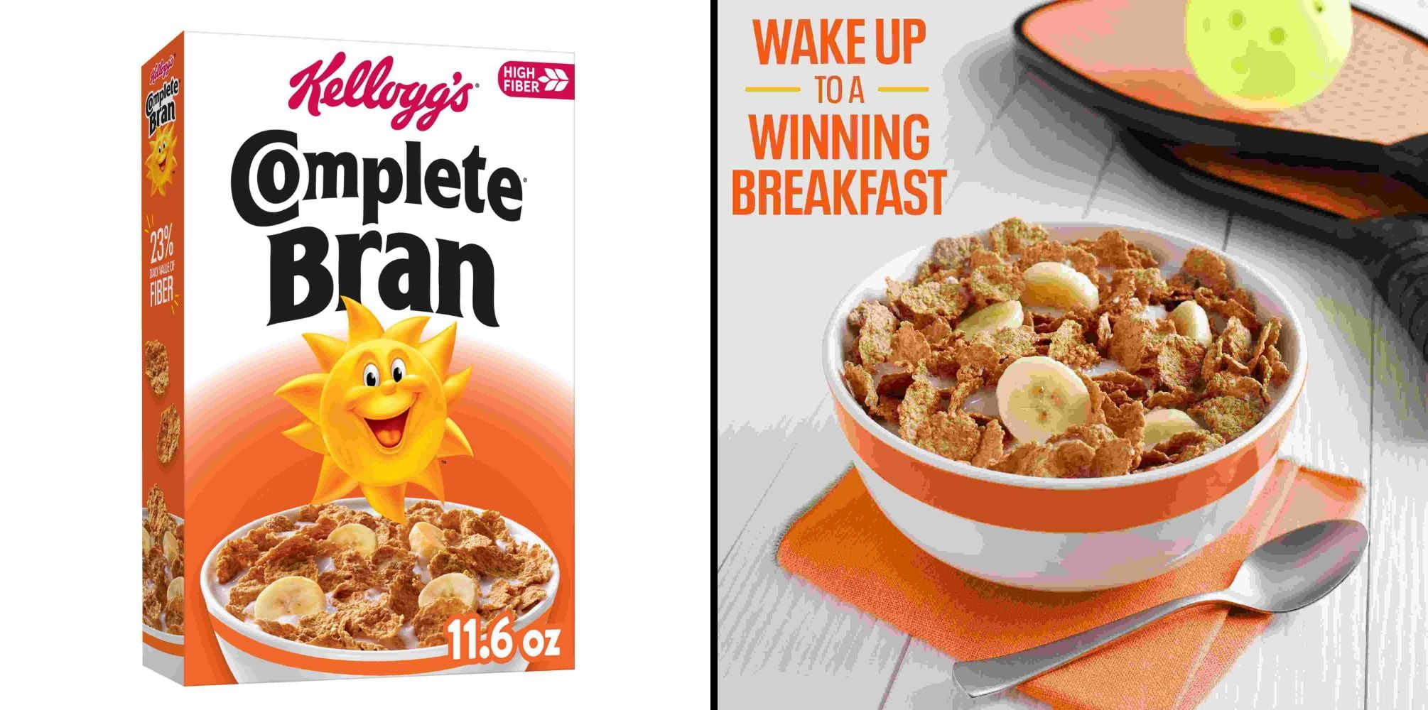 Kellogg's Fun Pak Variety Pack 8 Ct & Kellogg's Complete Bran Cereal 11.6 oz