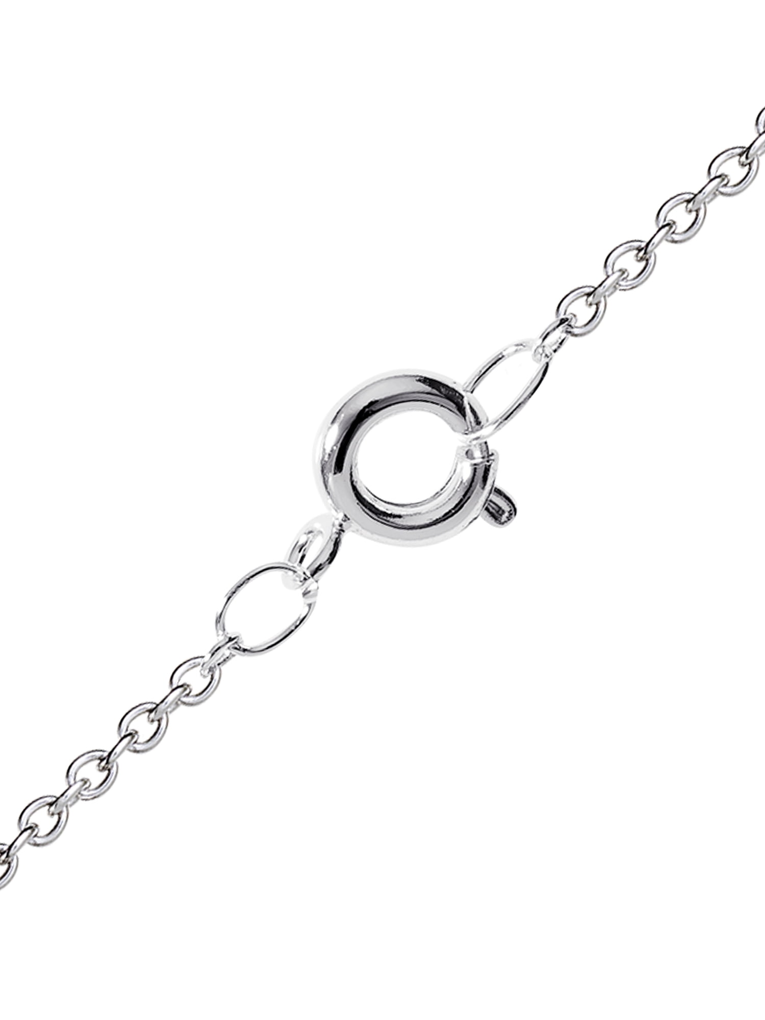 Brilliance Women's Sterling Silver Crystal Cross Pendant 18" chain