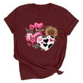 thumbnail image 2 of QIPOPIQ T-Shirt à Imprimé de Lettres Graphique pour Femme, Manches Courtes, Haut Tee en Liquidation, 2 of 3