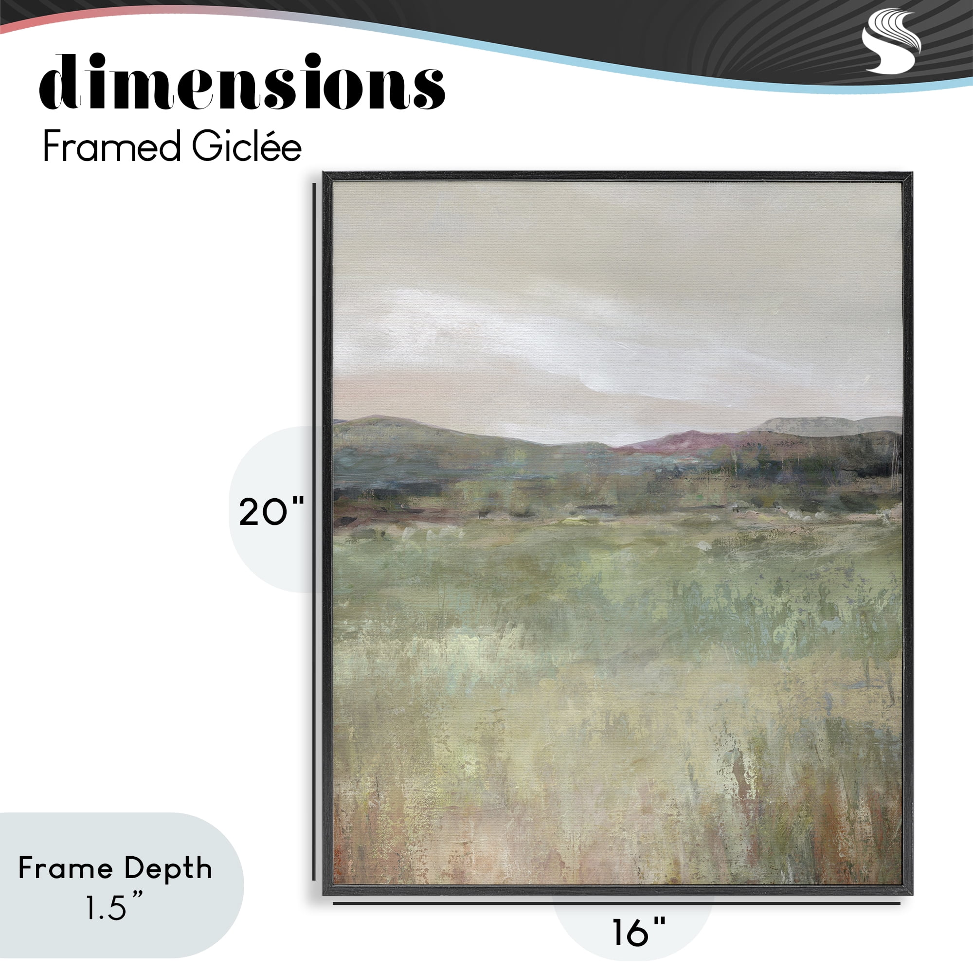 Stupell Industries Abstract Glimpse of Spring Black Framed Giclee Art, design by Carol Robinson
