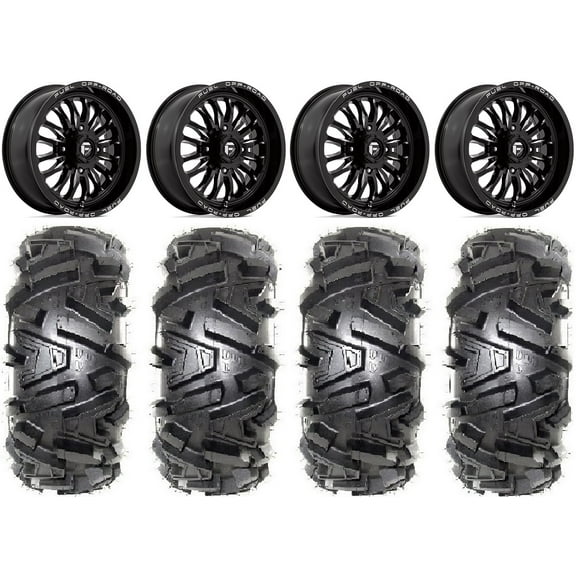 Fuel ARC 20" Wheels Black 34" Moto MTC Tires Sportsman RZR Ranger