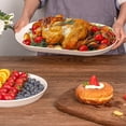thumbnail image 4 of 16" Large Serving Platter - Oval Large Serving Tray, Ceramic Turkey Platters, White Platters for Serving Food, Appetizers, Entertaining, Party, Set of 2, 4 of 5