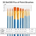 thumbnail image 4 of Unique Bargains Painting Brush Set, 30 Set/300 Pcs, Blue, 4 of 6