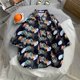 thumbnail image 5 of Camisas De Vestir Para Hombre Camisas florales hawaianas para hombre, camisas de algodón con botones para vacaciones tropicales en la playa con bolsillo (Sky Blue, XL), 5 of 6