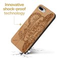 thumbnail image 3 of Case Yard Wooden Case Outside Soft TPU Silicone Slim Fit Shockproof Wood Protective Phone Cover for Girls Boys Men and Women Supports Wireless Charging Las Vegas Gambler Design case for iPhone-8-Plus, 3 of 7
