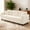 Beige, variant on BSHTI 86.6” Machine Washable Sofa with 2 Pillows, Plush Teddy Fabric Couch, Easy Assembly Living Room Sofa, Black