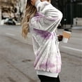 thumbnail image 4 of fartey Sherpa Sweatshirt for Women Print Fleece Quarter Zip Pullover Hoodies Long Sleeve Fuzzy Tie Dye Hooded Sweatshirt with Pockets, 4 of 7