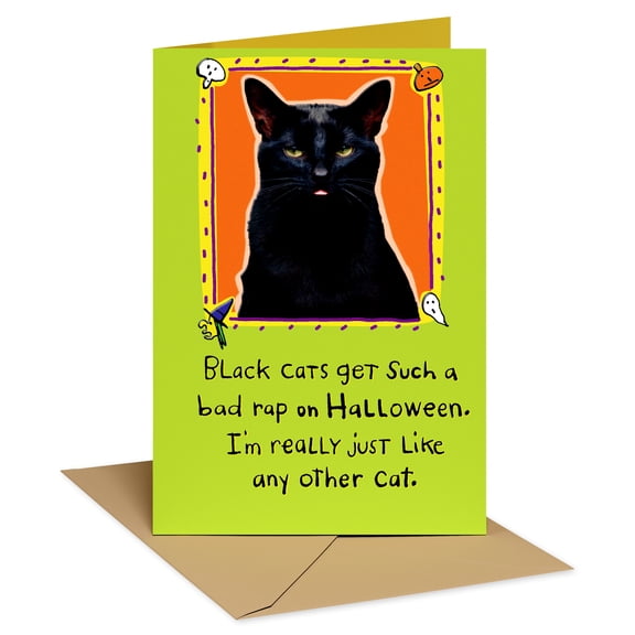 American Greetings Funny Halloween Card for Cat Lovers (Take Over the World)
