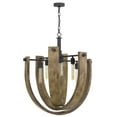 thumbnail image 2 of Cal Lighting 60W X 6 Padova Metal/Wood Chandelier (Edison Bulbs Are Not Included), 2 of 3