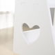 thumbnail image 3 of Estante de baño pequeño con forma de corazón para cosméticos, mueble de lavabo, color blanco, 3 of 6