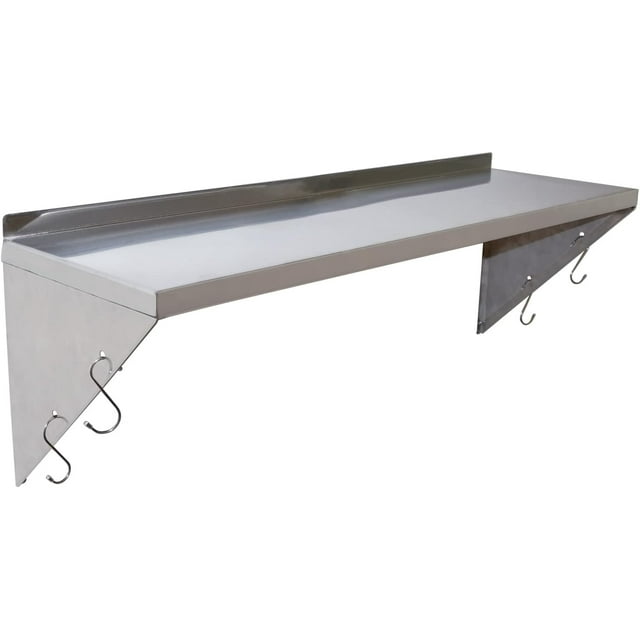 Stainless Steel Wall Shelf .x .Commercial Wall Mount Floating Shelving for Kitchen Restaurant Bar Home Laundry and Utility Room