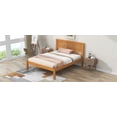 thumbnail image 5 of LOOM Platform Bed Frame with Headboard,Wood Slat Support,No Box Spring Needed,Twin,Oak, 5 of 9