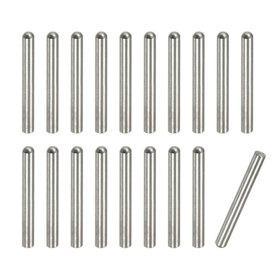 4x25mm Dowel Pins, 20pcs 304 Stainless Steel Round Head Flat Chamfered End Dowel Pin Bunk Bed Pins Shelf Pegs Support Shelves Fasten Elements