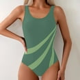thumbnail image 2 of UTSJKR Savings Women Athletic One Piece Swimsuit Racerback Sport Lap Swimming Suits Swimwear Training Slimming Bathing Suit Army Green S, 2 of 5