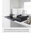 thumbnail image 3 of Yamazaki Home Countertop Drawer with Pull-Out Shelf, Black, Steel, Supports 37 pounds, 3 of 8