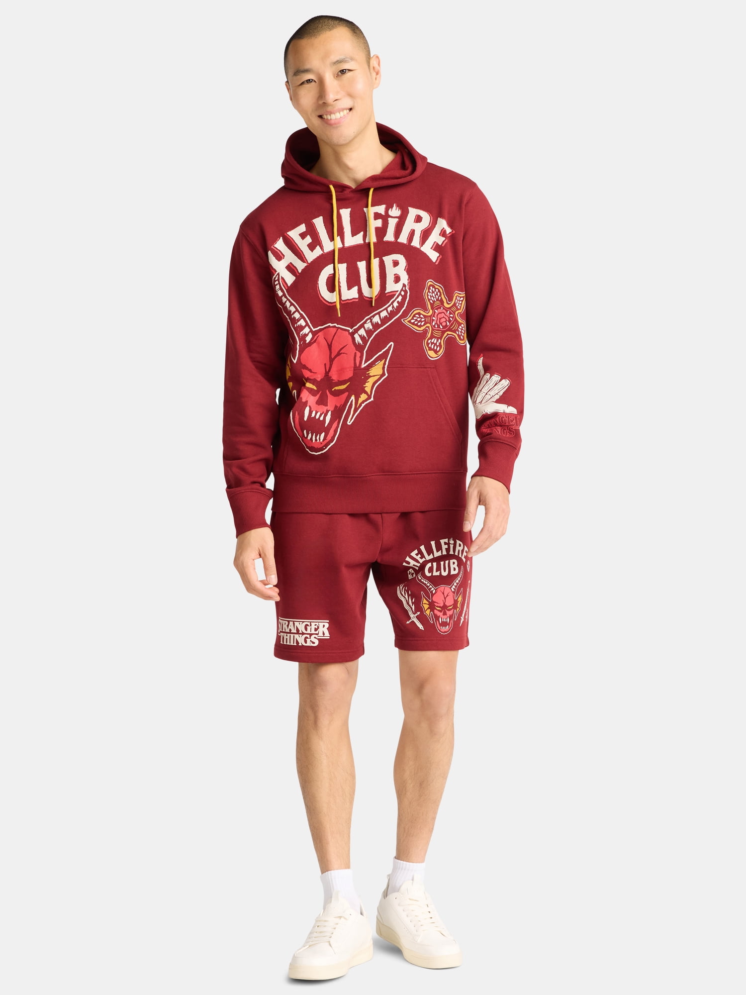 Netflix Stranger Things Hellfire Club Men's & Big Men's Graphic Jogger Shorts, Sizes S-2XL