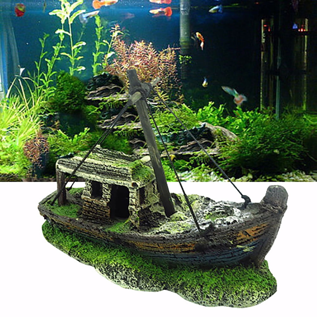 Ship aquarium decorations cheap