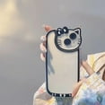 thumbnail image 7 of Cute Cat Transparent Phone Case for 15 14 13 12 11 Pro Max XS XR Cartoon Soft Shockproof Cover (Blue, 14plus), 7 of 7