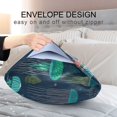 thumbnail image 4 of Yayeee Pillowcase Standard Size Set of 2 Satin Wrinkle Resistant Envelope Pillow Case, Green Jellyfish Pattern, 4 of 8