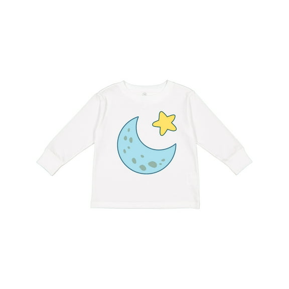 Inktastic Moon and Star Boys or Girls Long Sleeve Toddler T-Shirt