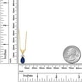 thumbnail image 6 of Gem Stone King 14K Yellow Gold Blue Sapphire and White Lab Grown Diamond Pendant Necklace for Women | 0.95 Cttw | Gemstone September Birthstone | Pear Shape 7X5MM | With 18 inch Chain, 6 of 6