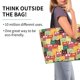 thumbnail image 2 of Balery Cute Cartoon Cat Bolsa Tote Estilo Estético con Cremalleras, Bolsa de Hombro, Bolsa de Compras Grande y Plegable, 2 of 8