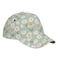 thumbnail image 3 of Naloa Original Classic Low Profile Hat Men Women Baseball Cap Dad Hat Adjustable Unconstructed Daisies Flowers Print Cap, 3 of 9