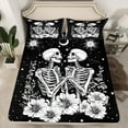 thumbnail image 2 of Castle Fairy Boys Girls Chic Floral Flowers Full Size Sheets 4-Piece,Gothic Skeleton Breathable Bed Sheets,Universe Galaxy Lightweight Sheet Sets,Microfiber Bedroom Decor, 2 of 7