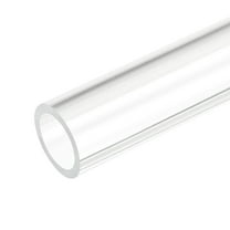 Uxcell Acrylic Pipe Clear Rigid Round Plastic Tube 17mm ID 23mm OD 10"