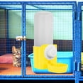 thumbnail image 3 of Bvdfgk Dog Cat Hanging Bowl with Water Bottle Removable for Kennel Cat Cage Coop Easily Yellow, 3 of 9
